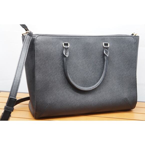 Tory Burch Black Saffiano Robinson Handbag Crossbody - Picture 5 of 13